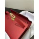 Hermes Kelly Classique To Go wallet Epsom calfskin Red Gold-Metal WAX High