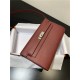 Hermes Kelly Classique To Go wallet Epsom calfskin Burgundy Silver-Metal WAX High