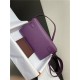 Hermes Kelly Classique To Go wallet Epsom calfskin Purple Gold-Metal WAX High