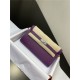 Hermes Kelly Classique To Go wallet Epsom calfskin Purple Silver-Metal WAX High