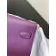 Hermes Kelly Classique To Go wallet Epsom calfskin Purple Silver-Metal WAX High