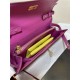 Hermes Kelly Classique To Go wallet Epsom calfskin Fuchsia Gold-Metal WAX High