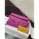 Hermes Kelly Classique To Go wallet Epsom calfskin Fuchsia Silver-Metal WAX High