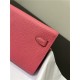 Hermes Kelly Classique To Go wallet Epsom calfskin Rose Pink Silver-Metal WAX High