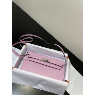 Hermes Kelly Classique To Go wallet Epsom calfskin Lilac Silver-Metal WAX High