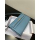 Hermes Kelly Classique To Go wallet Epsom calfskin Denim Blue Silver-Metal WAX High