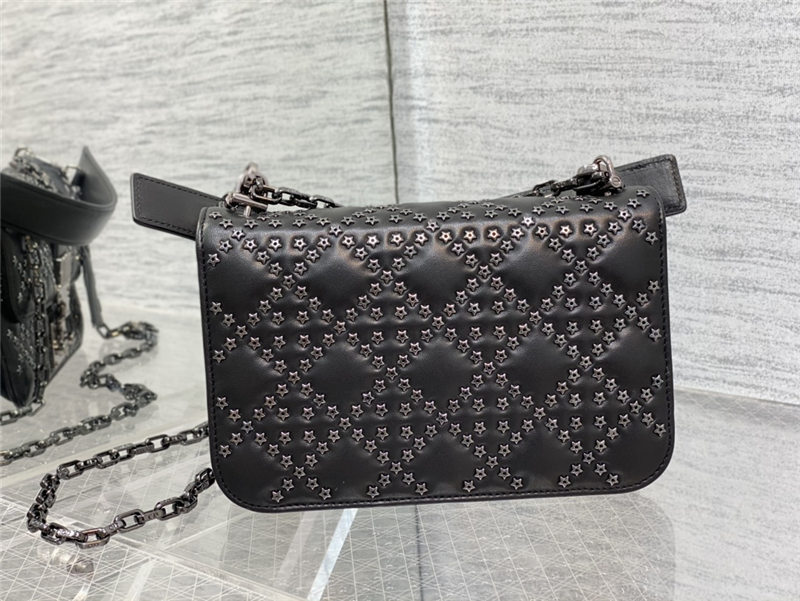 SMALL Dior ADDICT BAG Lucky Star Cannage Lambskin Black High