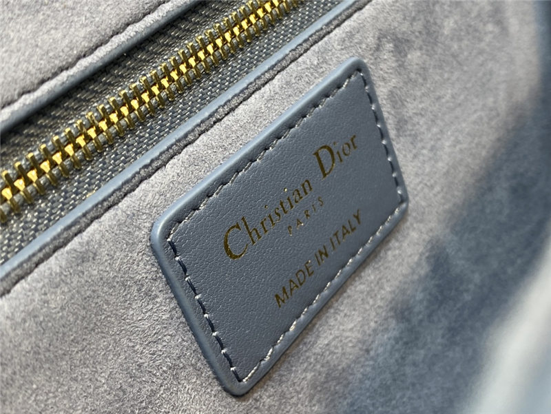 SMALL Dior ADDICT BAG Lucky Star Cannage Lambskin Denim Blue High