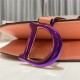 SADDLE BAG Iridescent-finish metal Grained Calfskin Coral High