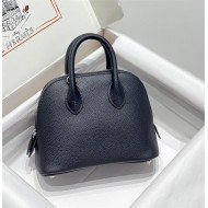 Hermes Bolide Mini Bag Evercolor calfskin WAX Black Silver-Metal High