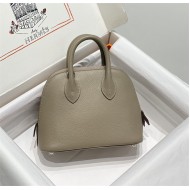 Hermes Bolide Mini Bag Evercolor calfskin WAX Gris Asphalte Silver-Metal High