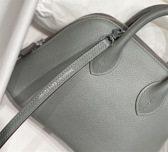 Hermes Bolide Mini Bag Evercolor calfskin WAX Gris Meyer Silver-Metal High