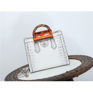 Gucci Diana small tote bag Crocodile 660195 White High