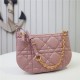 MINI Dior CARO TULIP BAG Quilted Macrocannage Calfskin Pink High