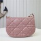 MINI Dior CARO TULIP BAG Quilted Macrocannage Calfskin Pink High