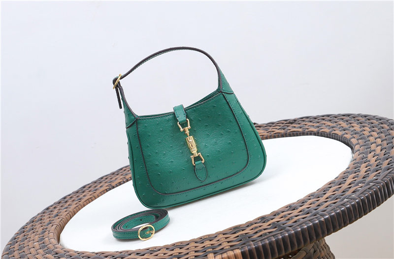 Jackie 1961 mini bag Ostrich 637091 Green high