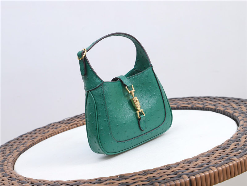 Jackie 1961 mini bag Ostrich 637091 Green high