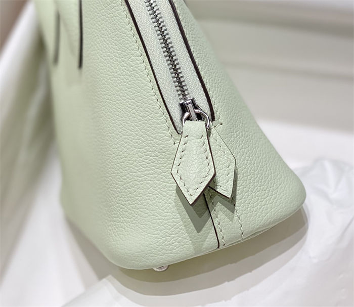 Hermes Bolide Mini Bag Evercolor calfskin WAX Vert Fizz Silver-Metal High