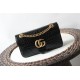 GG Marmont small shoulder bag Crocodile 443497 Black High