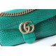 GG Marmont small shoulder bag Crocodile 443497 Green High