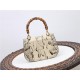 Gucci Bamboo 1947 small top handle bag python 675797 Beige High