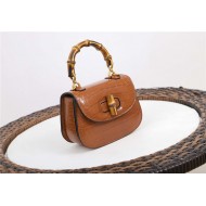 Gucci Bamboo 1947 mini top handle bag Crocodile 686864 Brown High