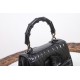 Gucci Bamboo 1947 mini top handle bag Crocodile 686864 Black High