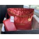 Chanel 22 SMALL HANDBAG Shiny Calfskin & Gold-Tone Metal AS3260 Red High