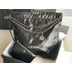 Chanel 22 LARGE HANDBAG Shiny Calfskin & Silver-Tone Metal AS3262 Black High