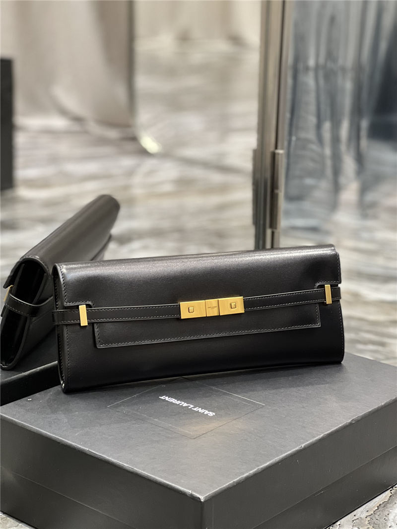 MANHATTAN CLUTCH IN BOX SAINT LAURENT LEATHER High