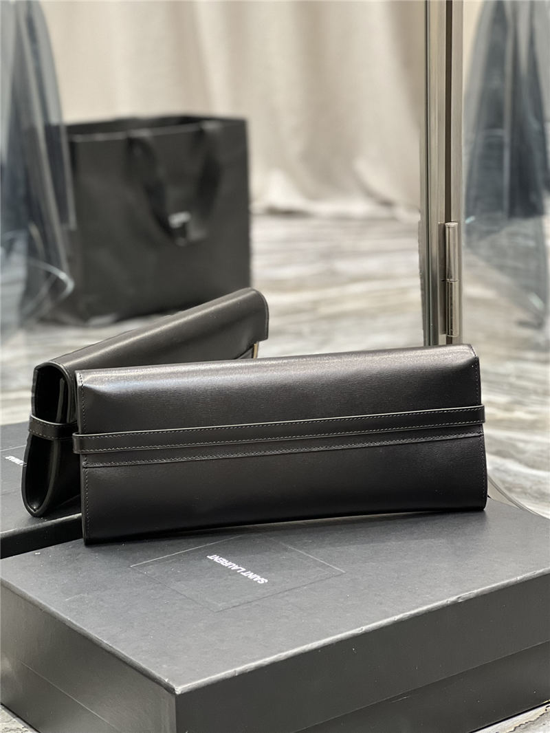 MANHATTAN CLUTCH IN BOX SAINT LAURENT LEATHER High