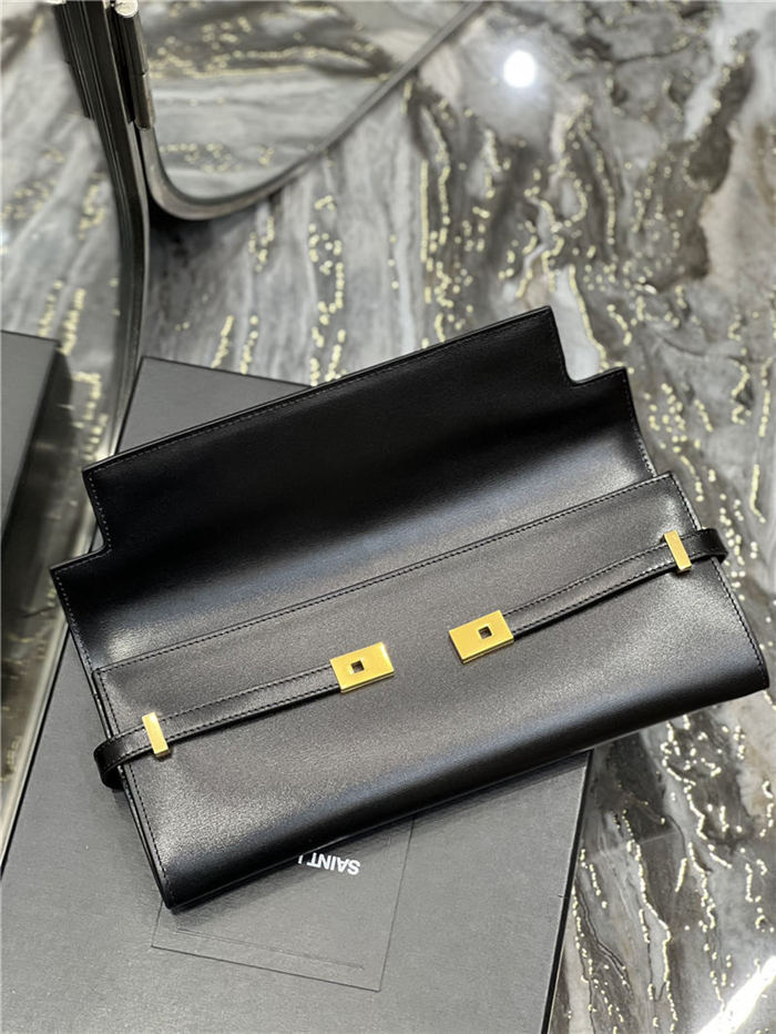 MANHATTAN CLUTCH IN BOX SAINT LAURENT LEATHER High