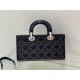 LADY D-JOY BAG MEDIUM Cannage Lambskin with Bead Embroidery High