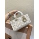 LADY D-JOY BAG MEDIUM Cannage Lambskin with Bead Embroidery High