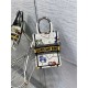 MINI Dior BOOK TOTE PHONE BAG Multicolor Dior Pixel Zodiac Embroidery High