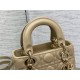 SMALL LADY Dior BAG Grained Cannage Calfskin Natural Gold-Metal High