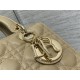 MEDIUM LADY Dior BAG Grained Cannage Calfskin Natural Gold-Metal High