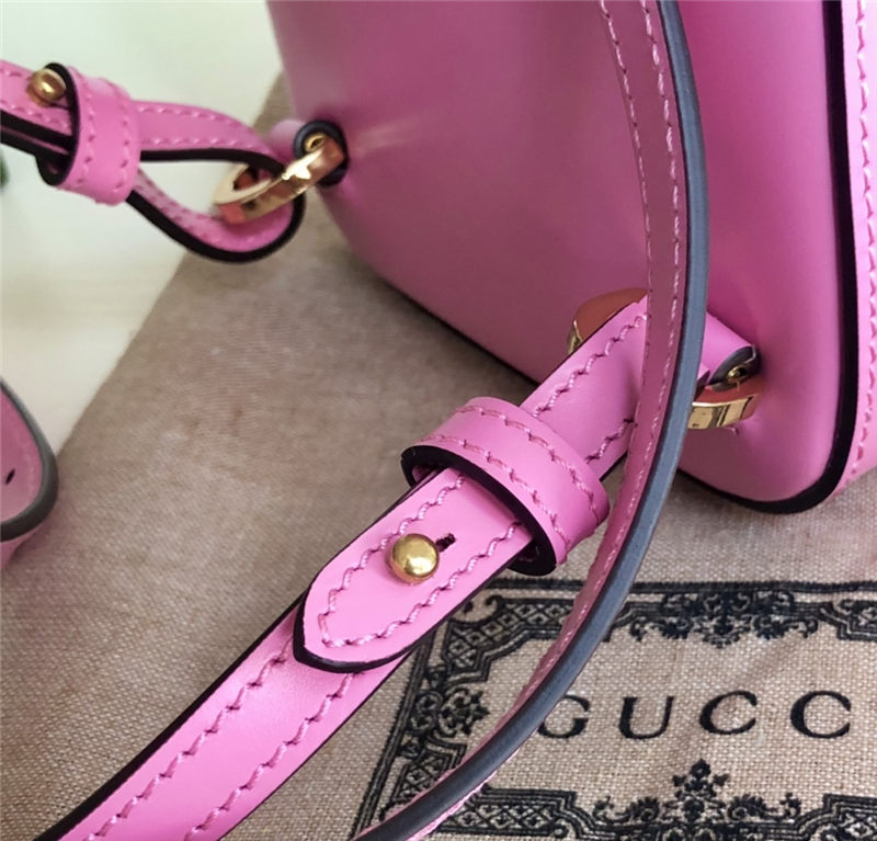 Gucci Bamboo Mini Handbag Leather Pink 702106 High