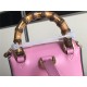 Gucci Bamboo Mini Handbag Leather Pink 702106 High