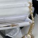 WALLET ON CHAIN Lambskin & Gold-Tone Metal AP2923 White A