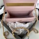 CLUTCH WITH CHAIN Lambskin, Enamel & Gold-Tone Metal AP2945 Pink A