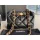 SMALL SHOPPING BAG Lambskin & Gold-Tone Metal AS3502 Black High