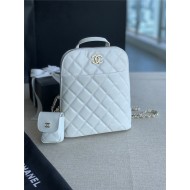 Chanel Backpack Calfskin Gold-Tone Metal AS3332 High