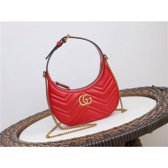 GG Marmont half-moon-shaped mini bag Red 699514 High