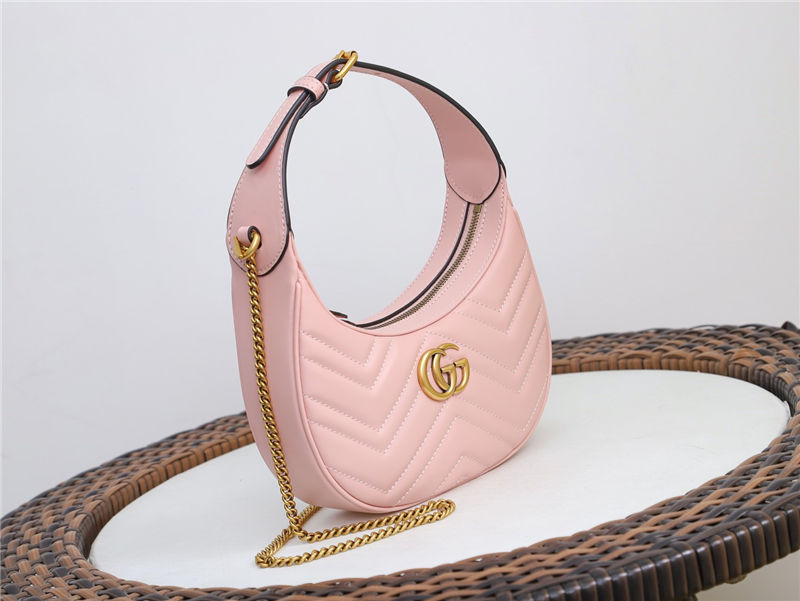 GG Marmont half-moon-shaped mini bag Pink 699514 High