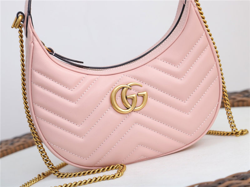 GG Marmont half-moon-shaped mini bag Pink 699514 High