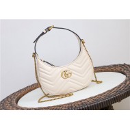 GG Marmont half-moon-shaped mini bag White 699514 High