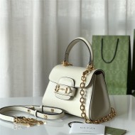 Gucci Horsebit 1955 top handle bag 703848 Leather White high