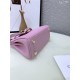 Hermes Kelly Mini Retourne Bag Clemence Leather Pink High