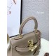 Hermes Kelly Mini Retourne Bag Clemence Leather Etoupe High